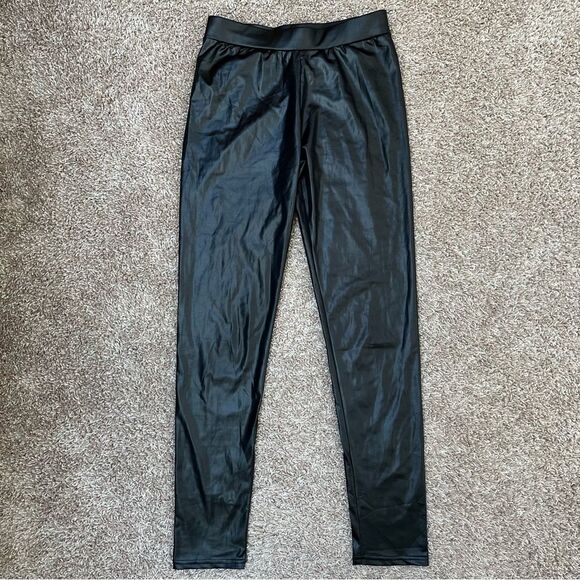 Oemen Italian Faux Leather Leggings - Picture 1 of 11